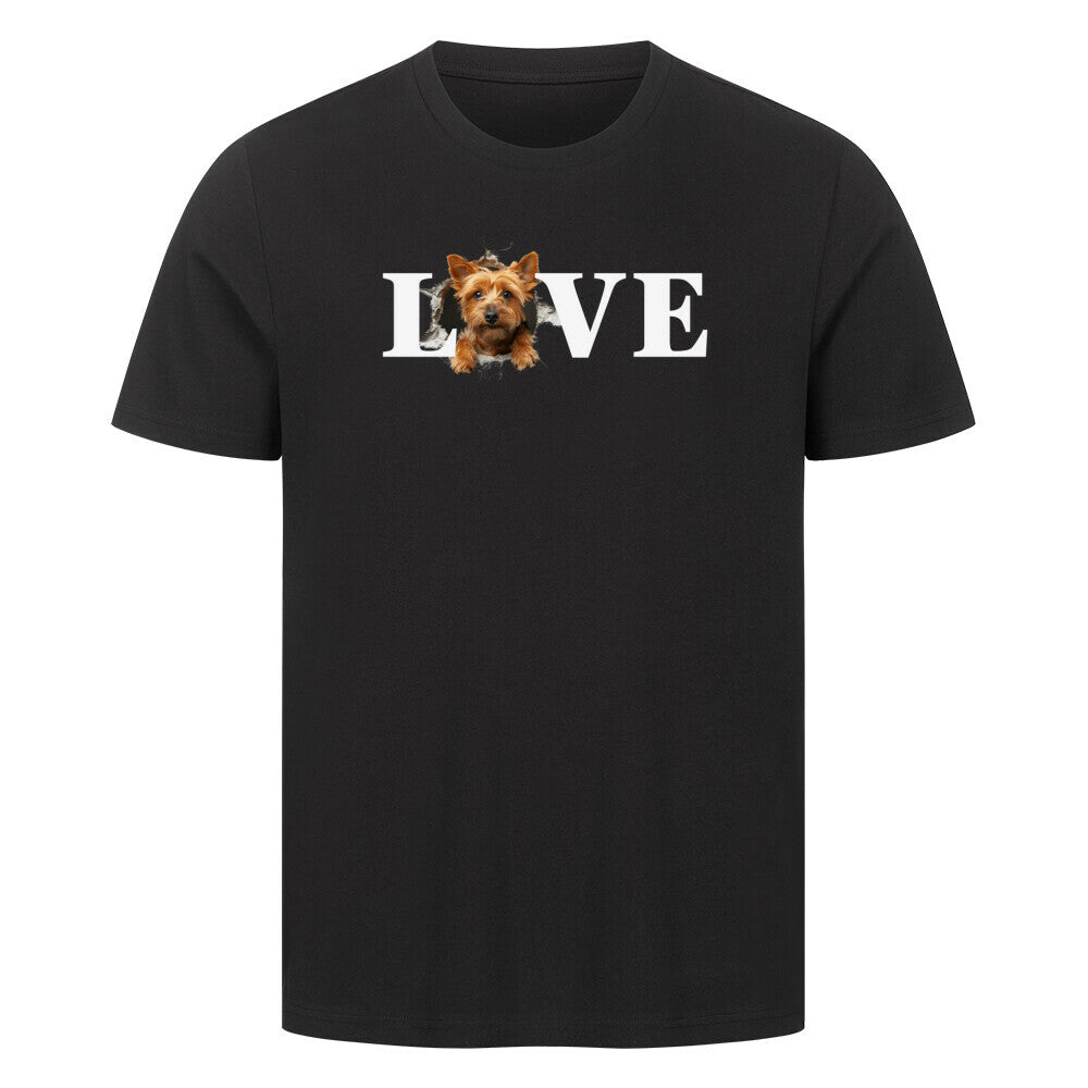 Premium T-Shirt "Norwich Terrier - LOVE" Schwarz – hunde-shirt.de