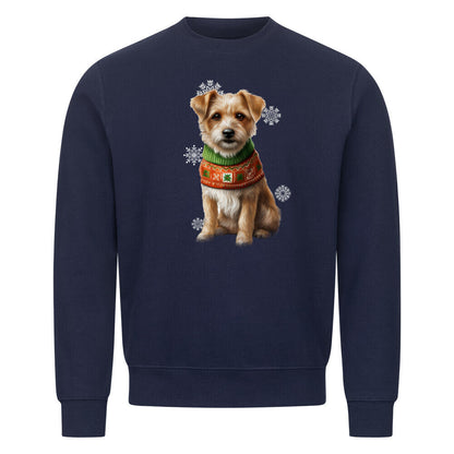 Premium Sweatshirt "Norfolk Terrier - Winter" Navy Blue – hunde-shirt.de