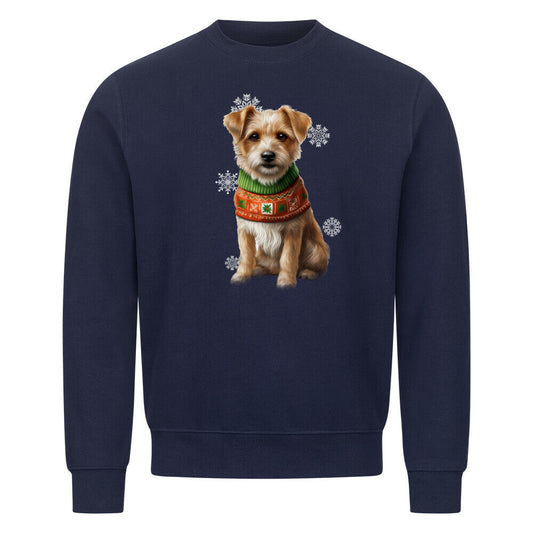 Premium Sweatshirt "Norfolk Terrier - Winter" Navy Blue – hunde-shirt.de