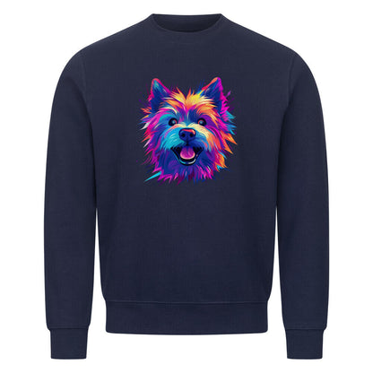 Premium Sweatshirt "Norwich Terrier - Paint" Navy Blue – hunde-shirt.de