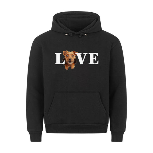 Premium Hoodie "Norfolk Terrier - LOVE" Schwarz – hunde-shirt.de