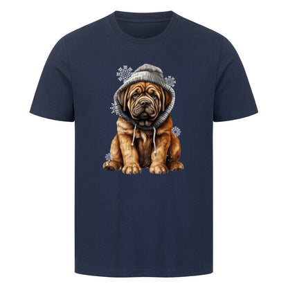 Premium T-Shirt "English Mastiff - Frost" French Navy – hunde-shirt.de