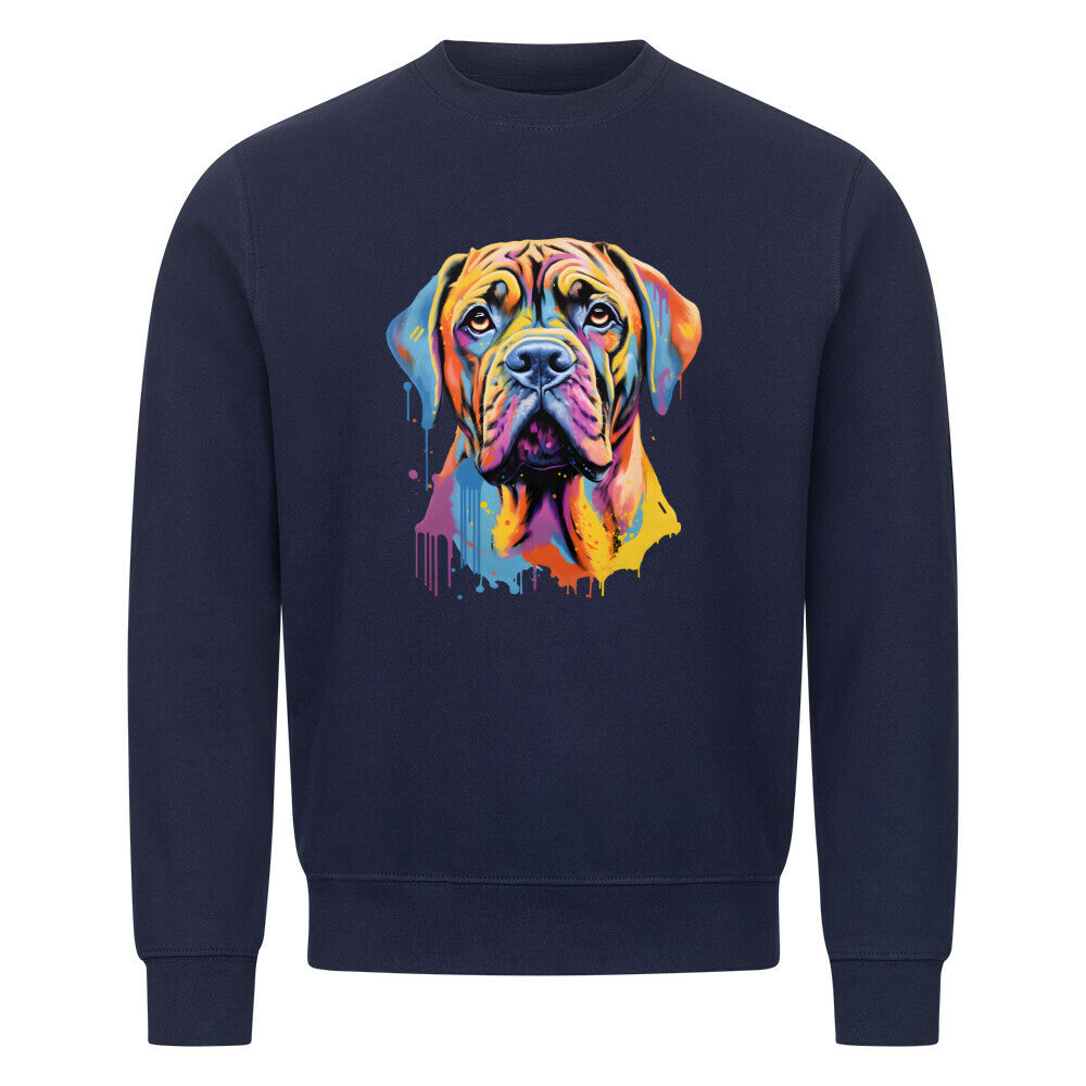 Premium Sweatshirt "English Mastiff - Paint" Navy Blue – hunde-shirt.de