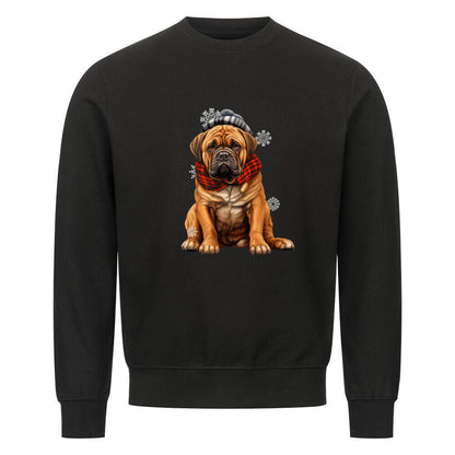 Premium Sweatshirt "Bullmastiff - Winter" Schwarz – hunde-shirt.de