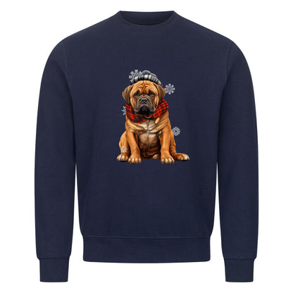 Premium Sweatshirt "Bullmastiff - Winter" Navy Blue – hunde-shirt.de