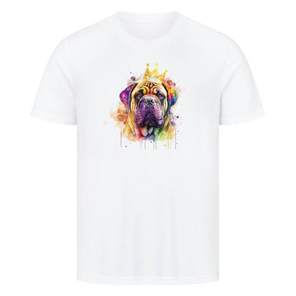 Premium T-Shirt "Bullmastiff - King" Weiß – hunde-shirt.de