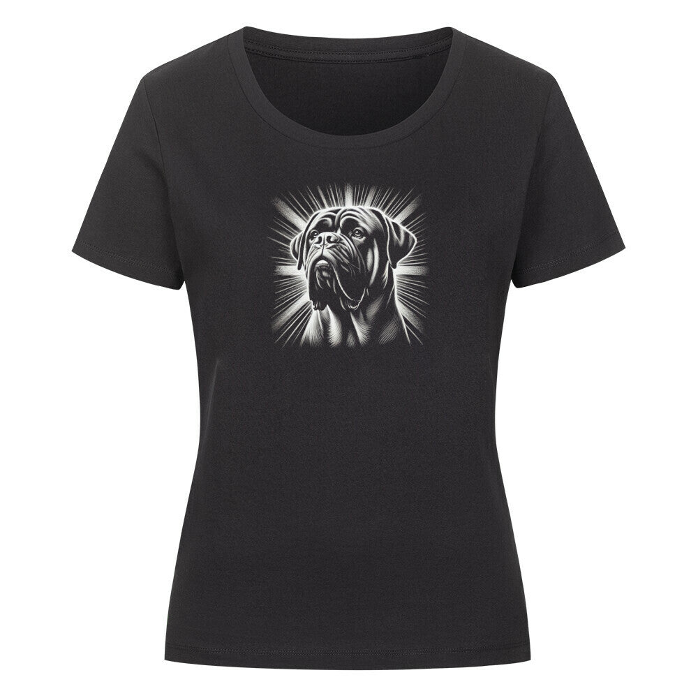Premium Organic Damen-Shirt "Bullmastiff - Shine" Schwarz – hunde-shirt.de