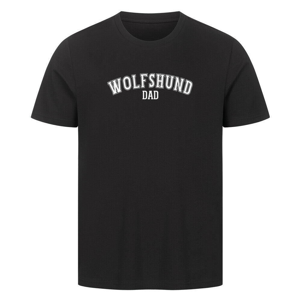 Premium T-Shirt "Wolfshund - DAD" Schwarz – hunde-shirt.de