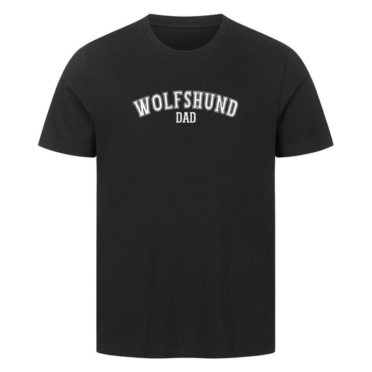 Premium T-Shirt "Wolfshund - DAD" Schwarz – hunde-shirt.de