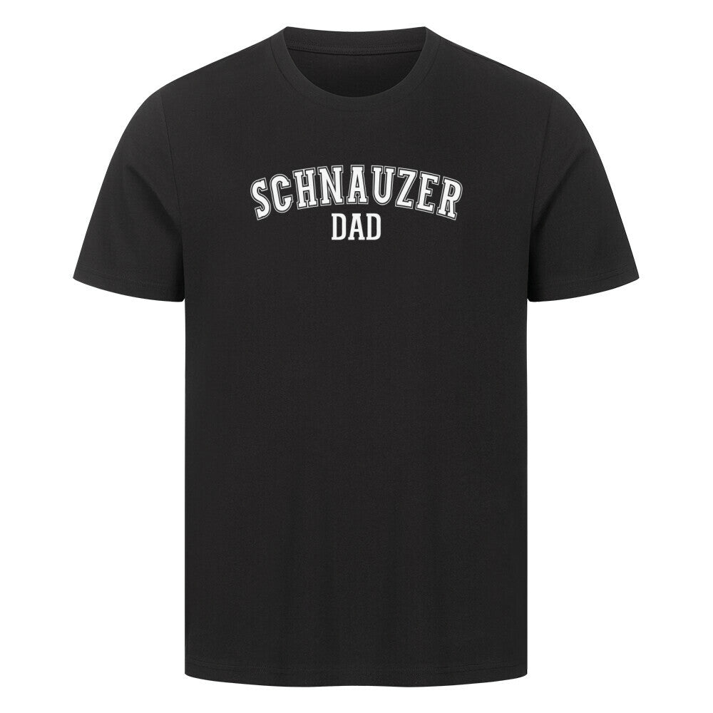 Premium T-Shirt "Schnauzer - DAD" Schwarz – hunde-shirt.de