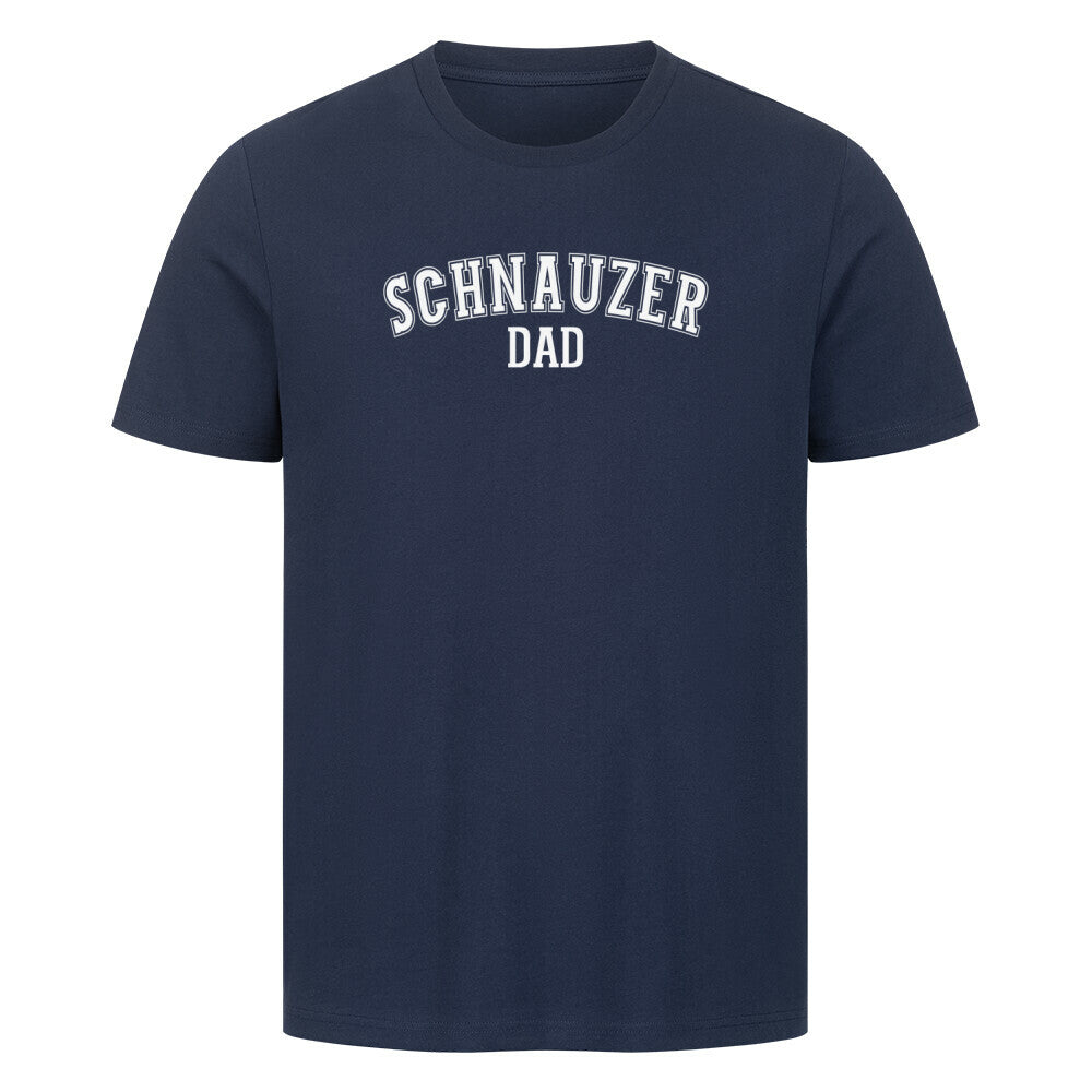 Premium T-Shirt "Schnauzer - DAD" French Navy – hunde-shirt.de