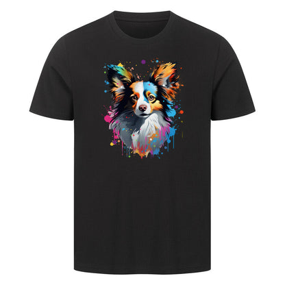 Premium T-Shirt "Papillon - Paint" Schwarz – hunde-shirt.de