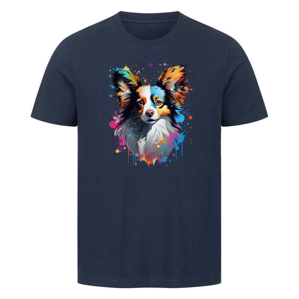 Premium T-Shirt "Papillon - Paint" French Navy – hunde-shirt.de
