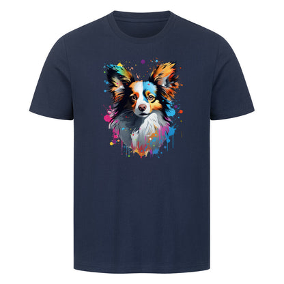Premium T-Shirt "Papillon - Paint" French Navy – hunde-shirt.de