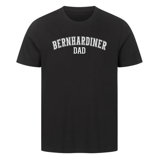 Premium T-Shirt "Bernhardiner - DAD" Schwarz – hunde-shirt.de