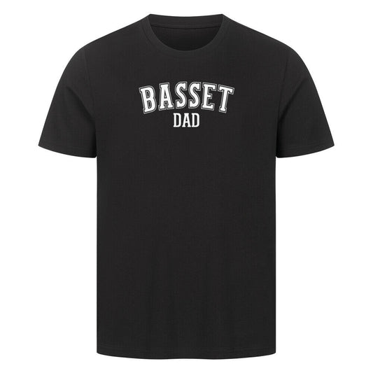 Premium T-Shirt "Basset - DAD" Schwarz – hunde-shirt.de