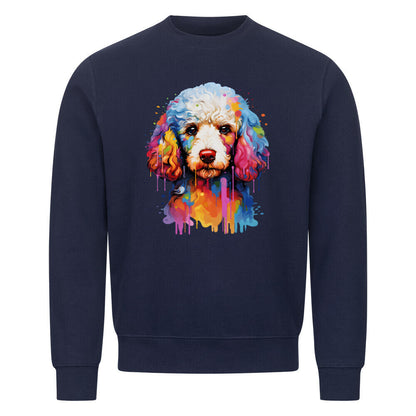 Premium Sweatshirt "Zwergpudel - Splash" Navy Blue – hunde-shirt.de