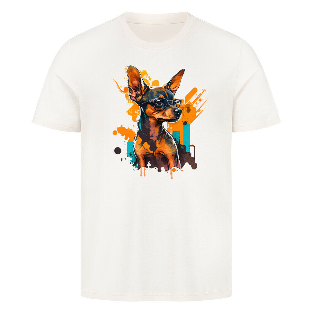 Premium T-Shirt "Zwergpinscher - Art" Natural Raw – hunde-shirt.de
