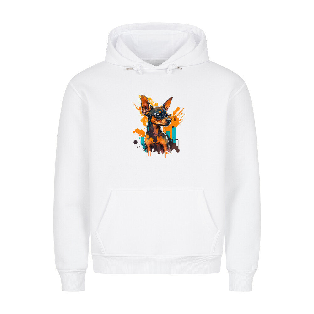 Premium Hoodie "Zwergpinscher - Art" Weiß – hunde-shirt.de