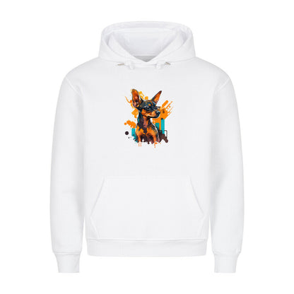 Premium Hoodie "Zwergpinscher - Art" Weiß – hunde-shirt.de