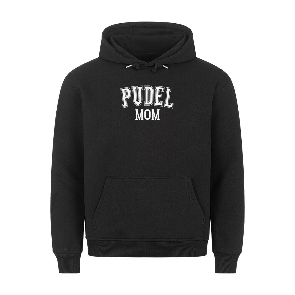 Premium Hoodie "Pudel - MOM" Schwarz – hunde-shirt.de