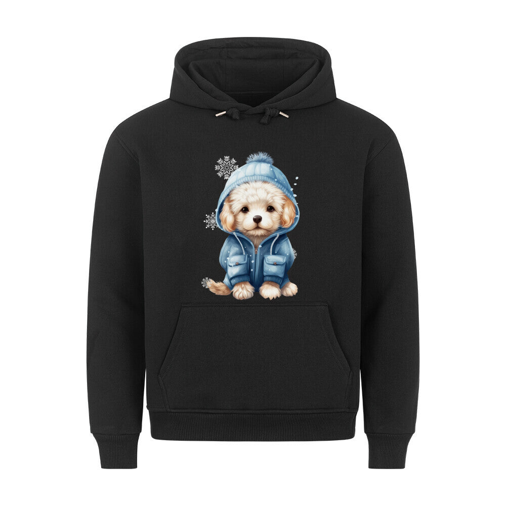 Premium Hoodie "Toypudel - Winter" Schwarz – hunde-shirt.de
