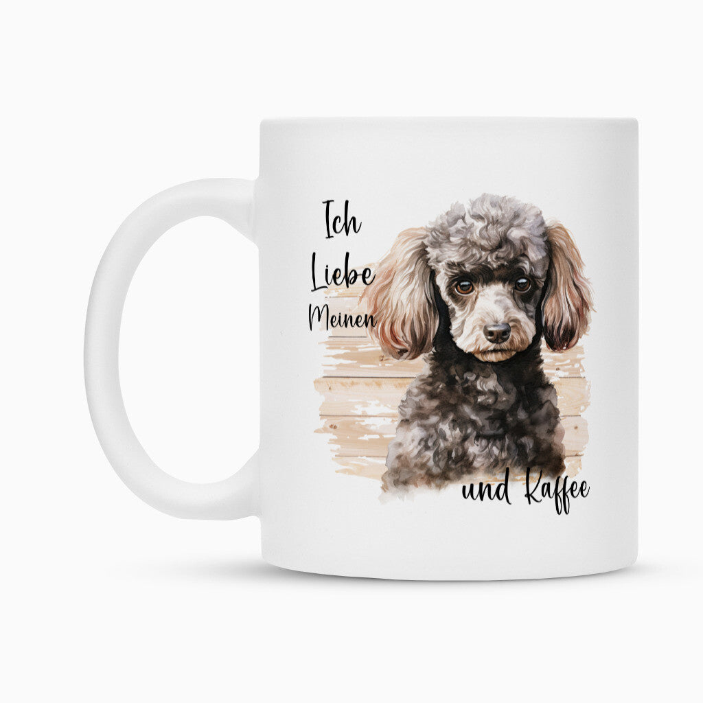 Tasse "Pudel ( grau ) - Ich liebe..." – hunde-shirt.de