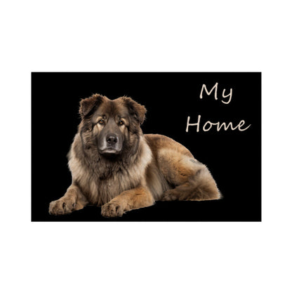 Fußmatte "Owtscharka - My Home" Weiß – hunde-shirt.de