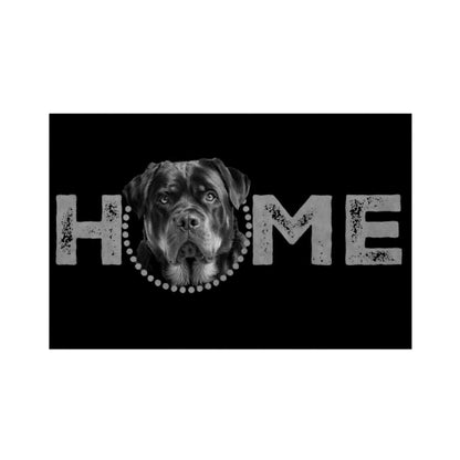 Fußmatte "Rottweiler - HOME-Edition" Weiß – hunde-shirt.de