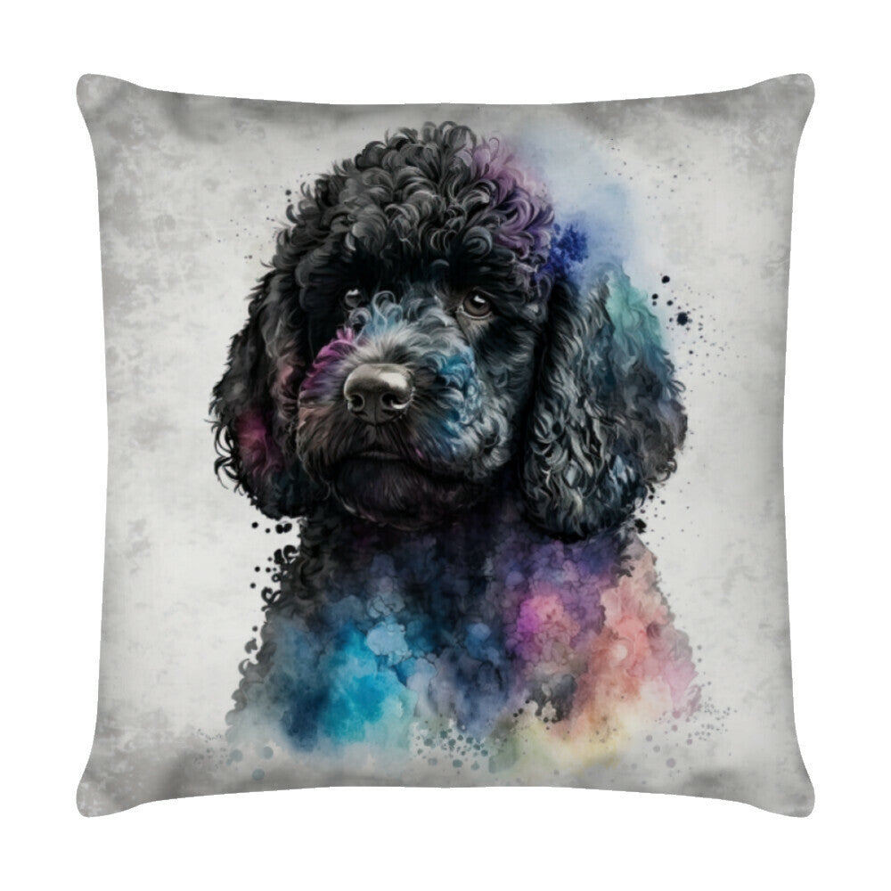 Kissen "Pudel - Harmonie" Weiß – hunde-shirt.de