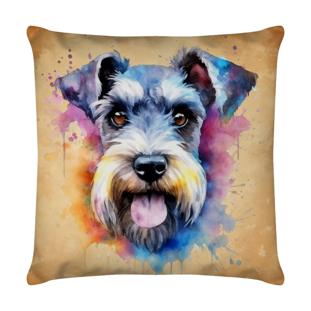 Kissen "Riesenschnauzer - Joy" Weiß – hunde-shirt.de