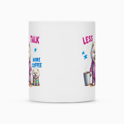 Tasse "Samoyed - Less talk..." – hunde-shirt.de