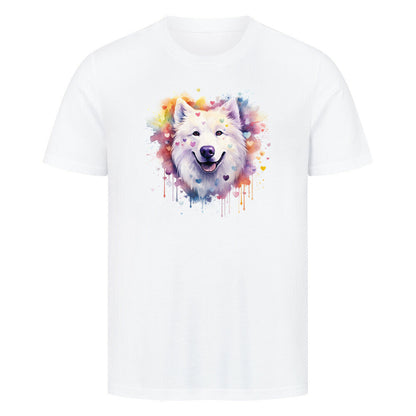 Premium T-Shirt "Samoyed - Paint" Weiß – hunde-shirt.de