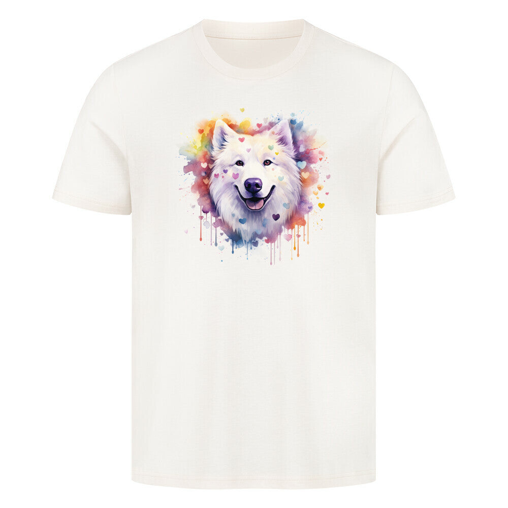 Premium T-Shirt "Samoyed - Paint" Natural Raw – hunde-shirt.de