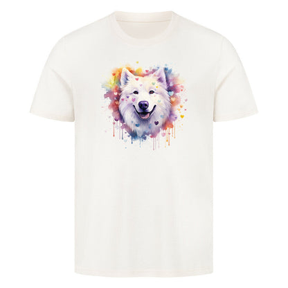 Premium T-Shirt "Samoyed - Paint" Natural Raw – hunde-shirt.de