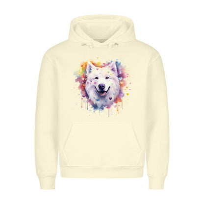Premium Hoodie "Samoyed - Paint" Beige – hunde-shirt.de