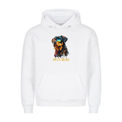 Premium Hoodie "Rotti Wear" Weiß – hunde-shirt.de