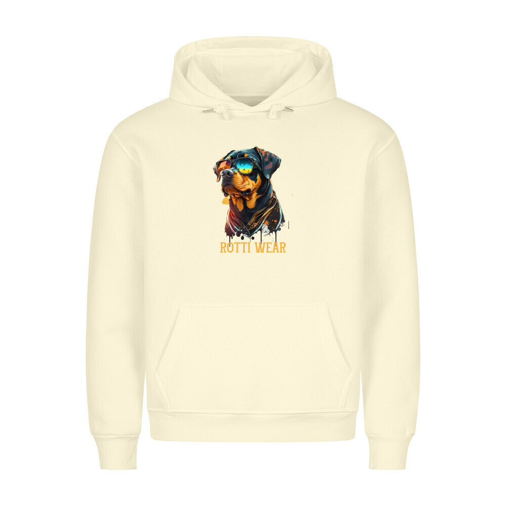Premium Hoodie "Rotti Wear" Beige – hunde-shirt.de