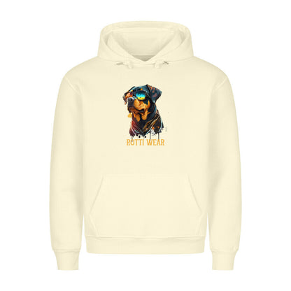 Premium Hoodie "Rotti Wear" Beige – hunde-shirt.de