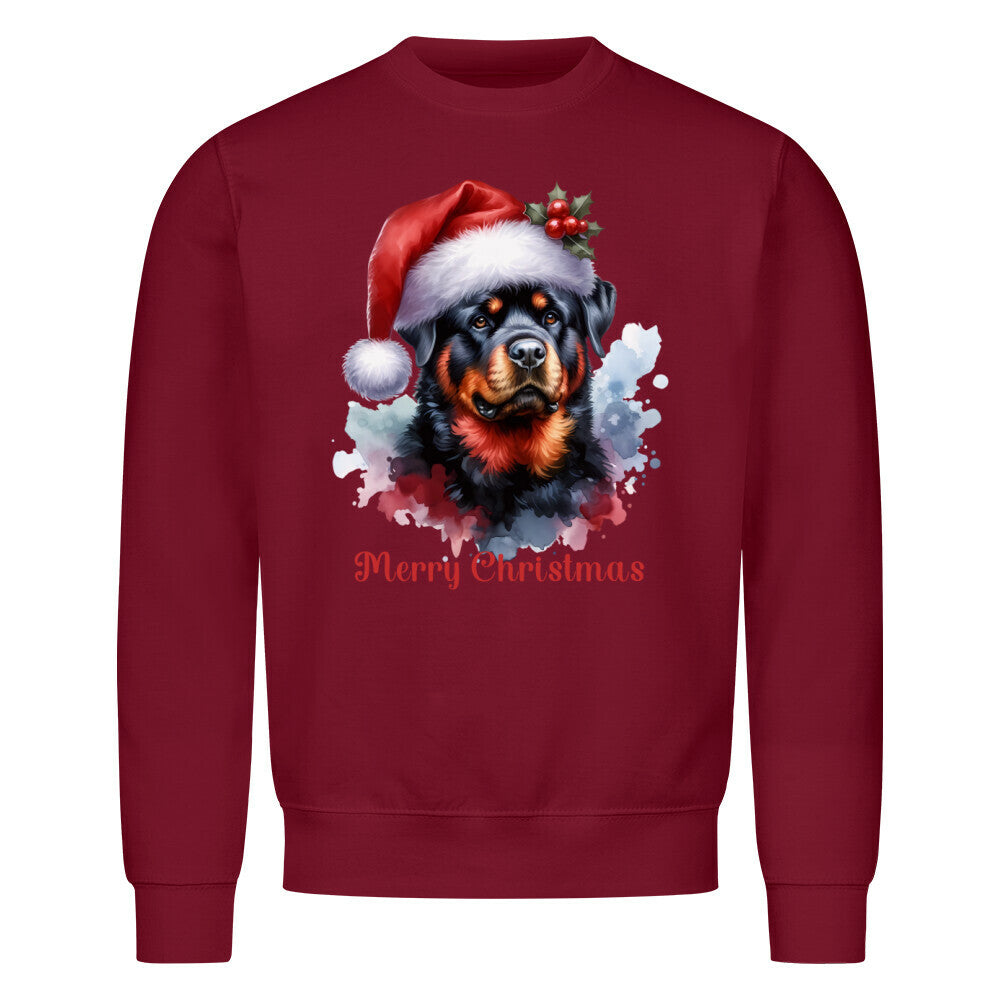 Premium Sweatshirt "Merry Christmas" Burgunder – hunde-shirt.de