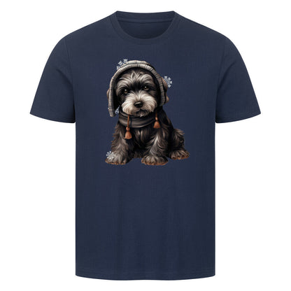 Premium T-Shirt "Riesenschnauzer - Frost" French Navy – hunde-shirt.de
