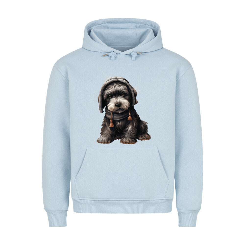 Premium Hoodie "Riesenschnauzer - Frost" Babyblau – hunde-shirt.de
