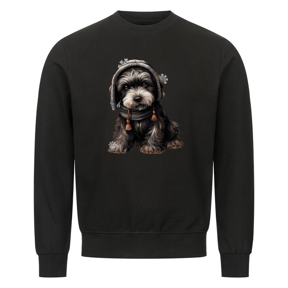 Premium Sweatshirt "Riesenschnauzer - Frost" Schwarz – hunde-shirt.de