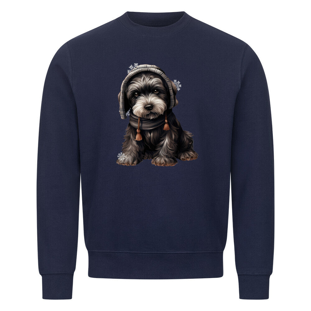 Premium Sweatshirt "Riesenschnauzer - Frost" Navy Blue – hunde-shirt.de