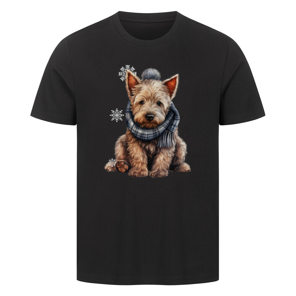 Premium T-Shirt "Scottish Terrier - Winter" Schwarz – hunde-shirt.de