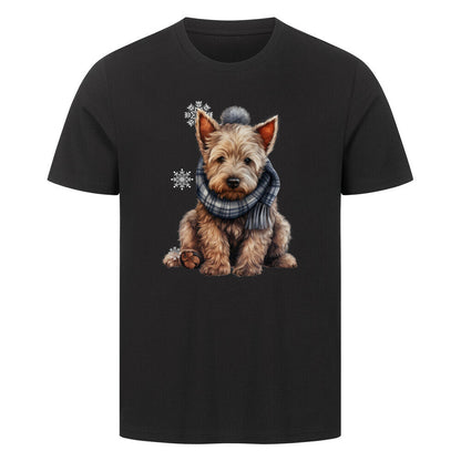 Premium T-Shirt "Scottish Terrier - Winter" Schwarz – hunde-shirt.de