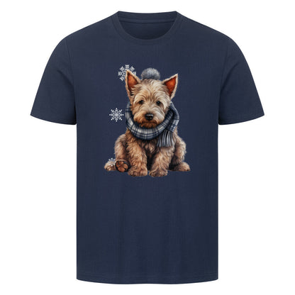 Premium T-Shirt "Scottish Terrier - Winter" French Navy – hunde-shirt.de