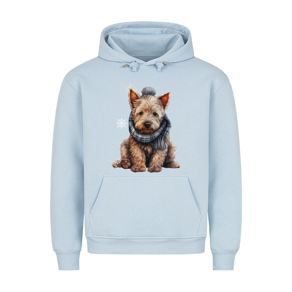 Premium Hoodie "Scottish Terrier - Winter" Babyblau – hunde-shirt.de