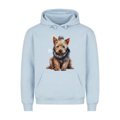 Premium Hoodie "Scottish Terrier - Winter" Babyblau – hunde-shirt.de