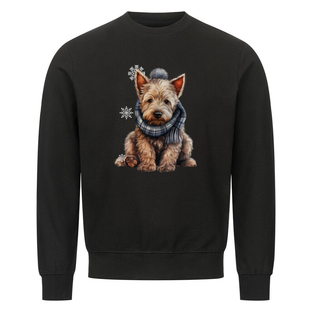 Premium Sweatshirt "Scottish Terrier - Winter" Schwarz – hunde-shirt.de
